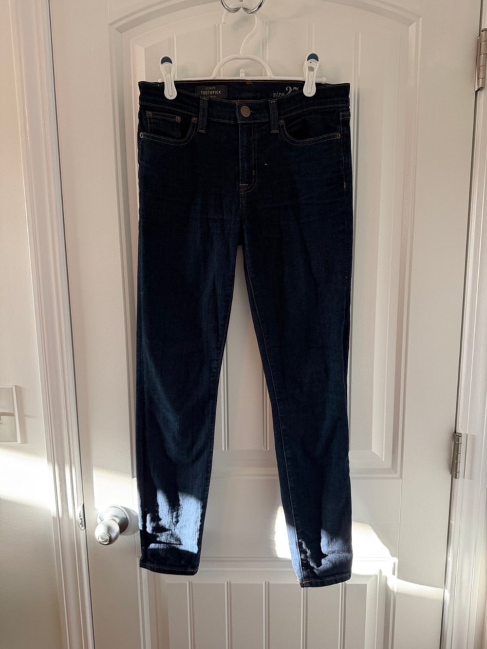 J. Crew Dark Indigo Toothpick Skinny Jeans